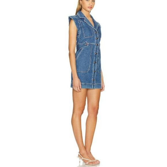 Veronica Beard Sz 14 Jax Denim Mini Dress NWT - Picture 2 of 6
